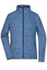 JN  Ladies' Fleece Jacket blue-melange/navy 