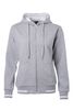 JN  Ladies' Club Sweat Jacket grey-heather/white 