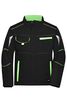 JN  Workwear Softshell Padded Jacket - COLOR - black/lime-green 