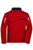 JN  Workwear Softshell Padded Jacket - COLOR - red/navy 