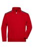 JN  Workwear Half-Zip Sweat - COLOR - red/navy 