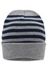 Striped Winter Beanie light-grey-melange/navy 