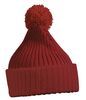 Knitted Cap with Pompon