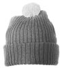 Knitted Cap with Pompon dark-grey/light-grey 