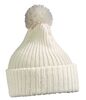 Knitted Cap with Pompon off-white 