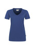 HAKRO Damen V-Shirt Mikralinar® PRO glencheck blau 