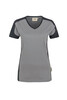 HAKRO Damen V-Shirt Contrast Mikralinar® titan 