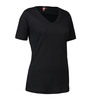 ID Interlock Damen T-Shirt | V-Ausschnitt Schwarz 