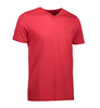 ID T-TIME® Herren T-Shirt | V-Ausschnitt Rot 
